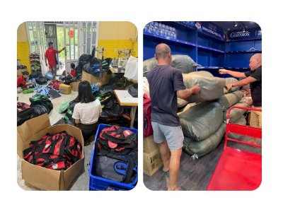 Sương's House hoàn thành đơn hàng sản xuất balo quà tặng cho nhãn hàng sữa