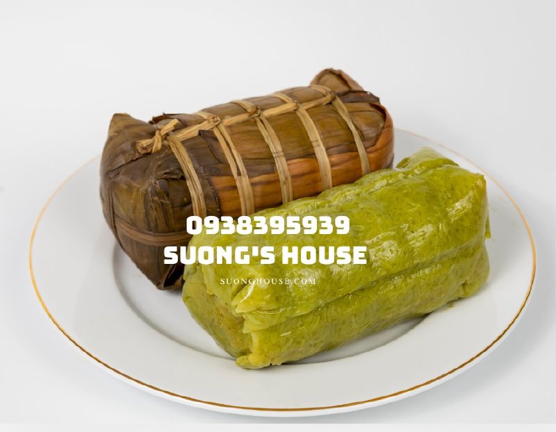 Mua Bánh tét ngon thập cẩm, nhân chuối, nhân đậu lá dứa 1kg/đòn nhà Suong's House làm nên sắc Tết