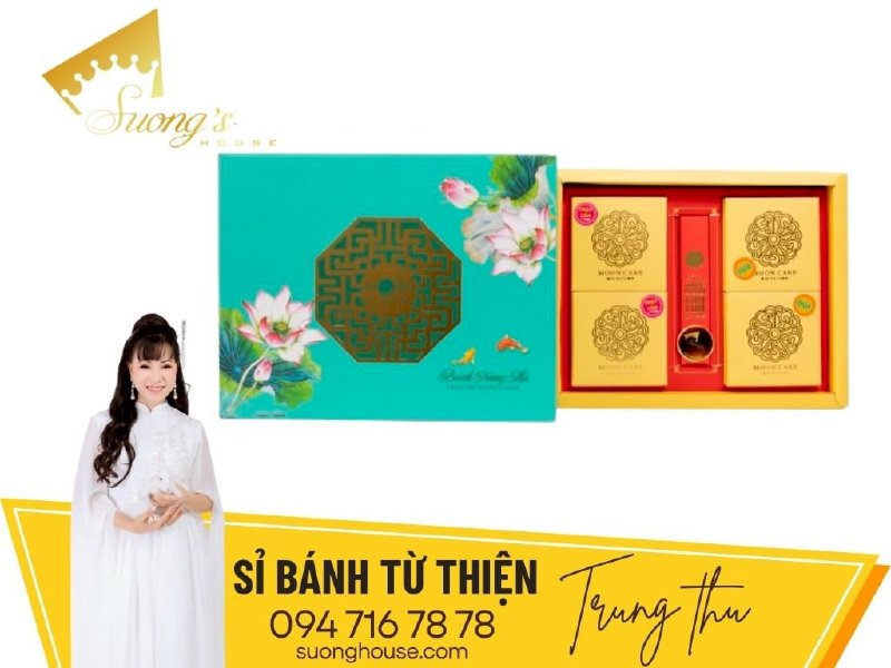 Hộp bánh Trung thu vị dừa, vị thập cẩm cho từ thiện Như Ý - SH213