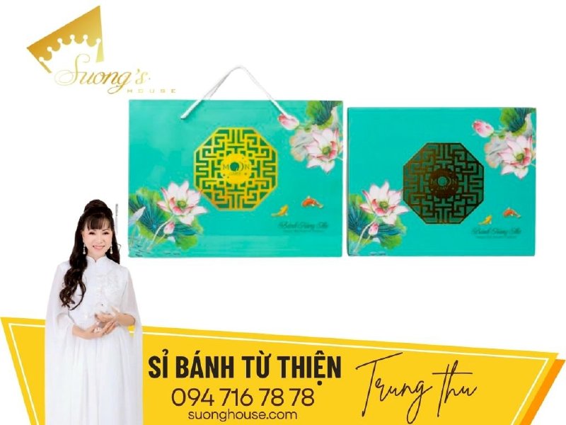 Hộp bánh Trung thu vị dừa, vị thập cẩm cho từ thiện Như Ý - SH213