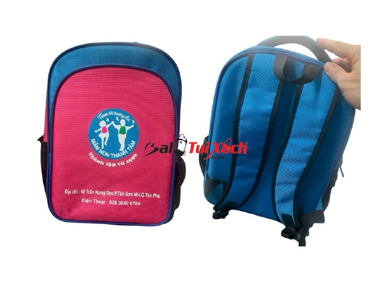 Xưởng may balo mầm non in logo theo yêu cầu - SH42