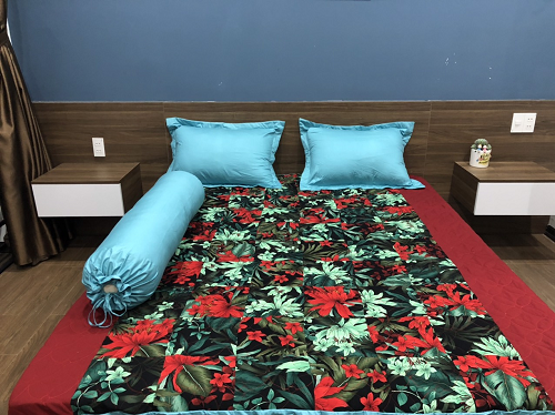 Ga giường 2mx2m2 ,1m8 x 2m, 1m2x2m trọn bộ ga giường đẹp sang trọng hanmade từ lụa mịn mát - SH101