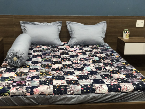 Ga giường 2mx2m2 ,1m8 x 2m, 1m2x2m trọn bộ ga giường đẹp sang trọng hanmade từ lụa mịn mát - SH101